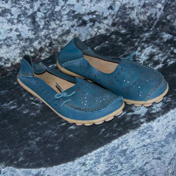 Blue Slip On Shoe 10 - Picture 9 of 13